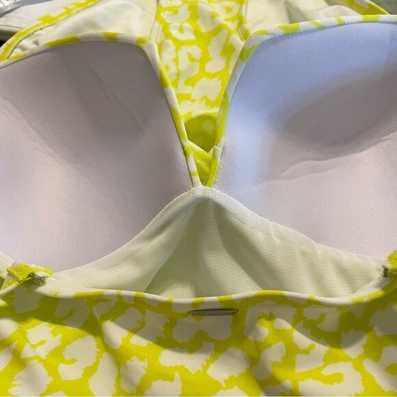 Calvin Klein LIGHT YELLOW LEOPARD Tummy-Control One-Piece Swimsuit Size 14 NEW - Picture 5 of 10